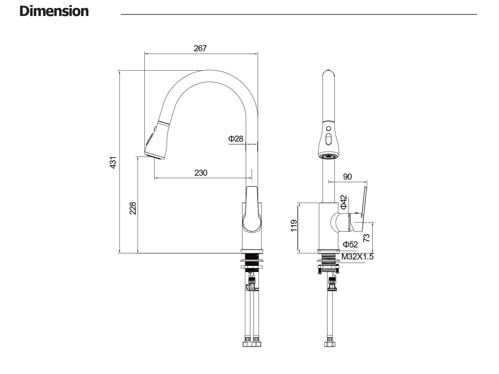 Смеситель для кухни Европа AQ1784CR Aquatek