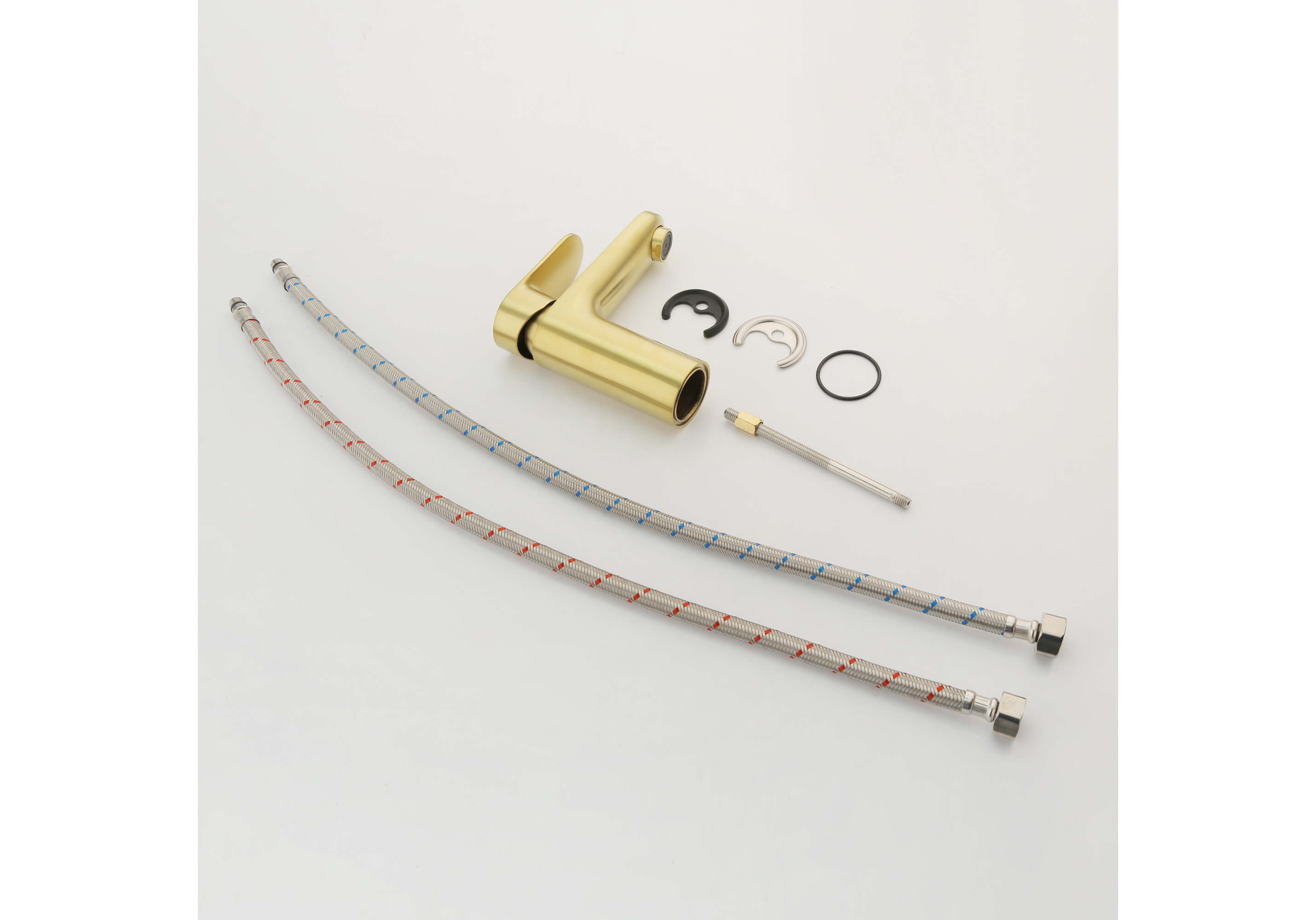 Смеситель для раковины Ника AQ1810BG шлифованное золото Aquatek