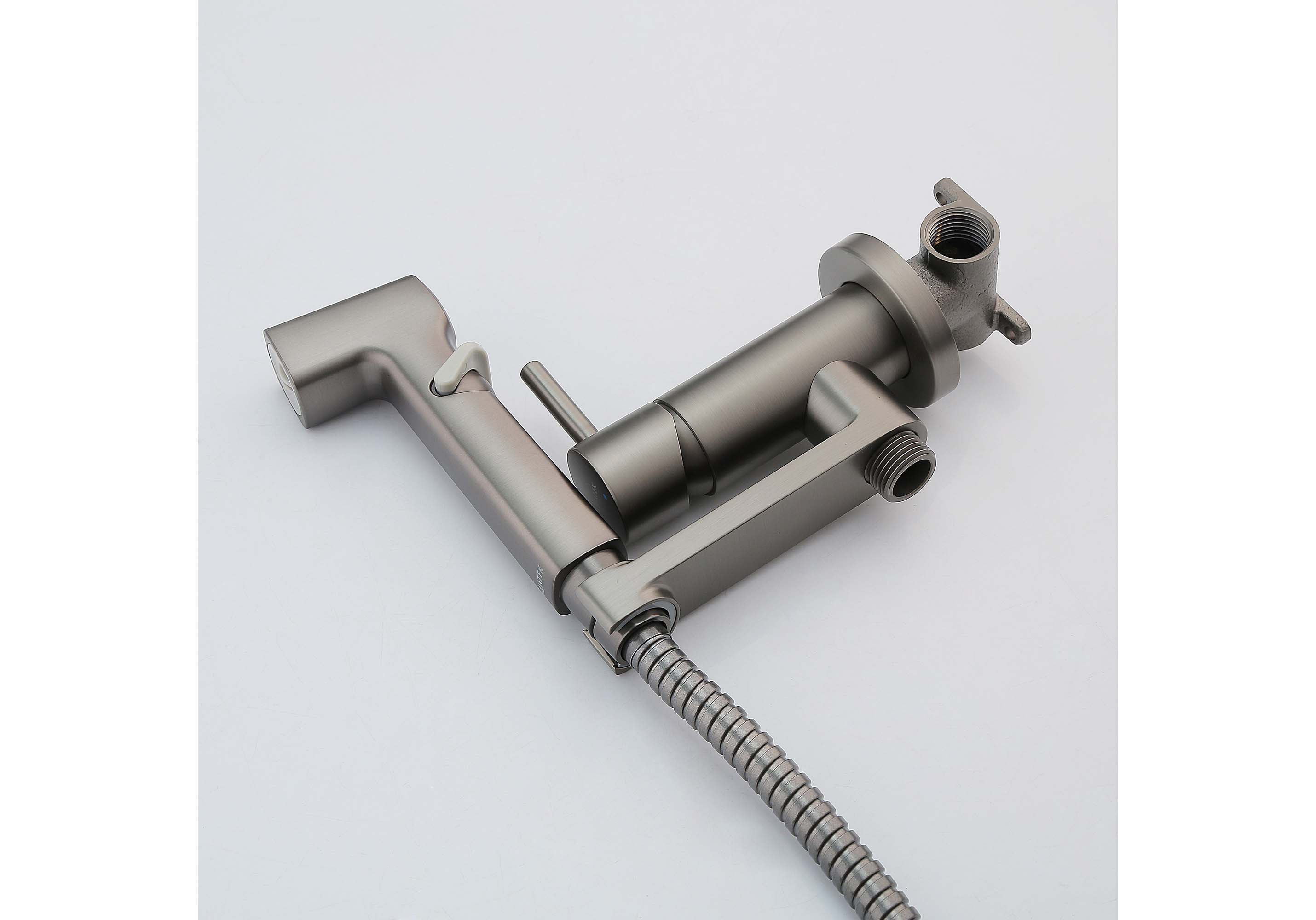 Встраиваемый гигиенический комплект Ника AQ1819BGM оружейная сталь Aquatek