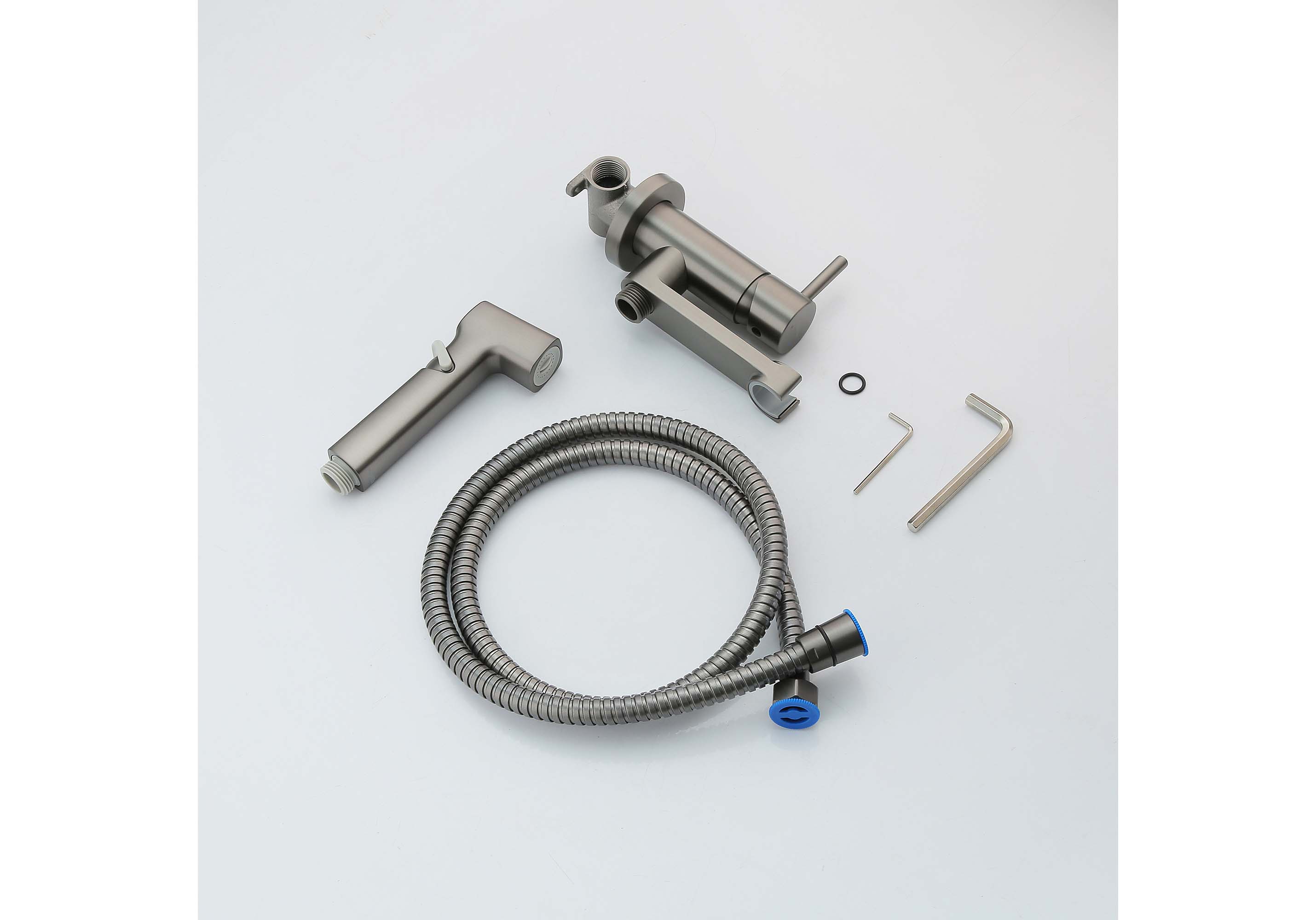 Встраиваемый гигиенический комплект Ника AQ1819BGM оружейная сталь Aquatek