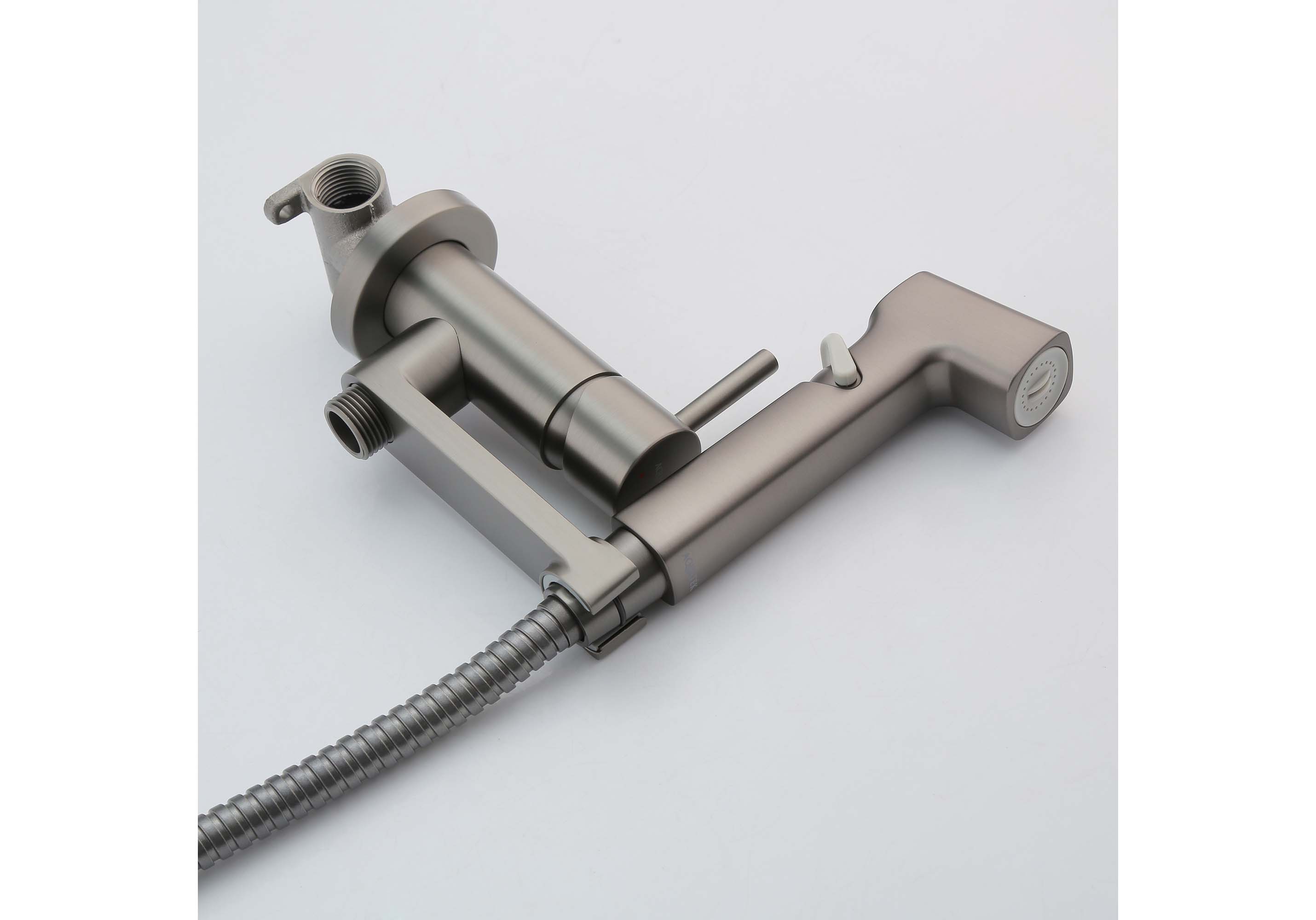 Встраиваемый гигиенический комплект Ника AQ1819BGM оружейная сталь Aquatek