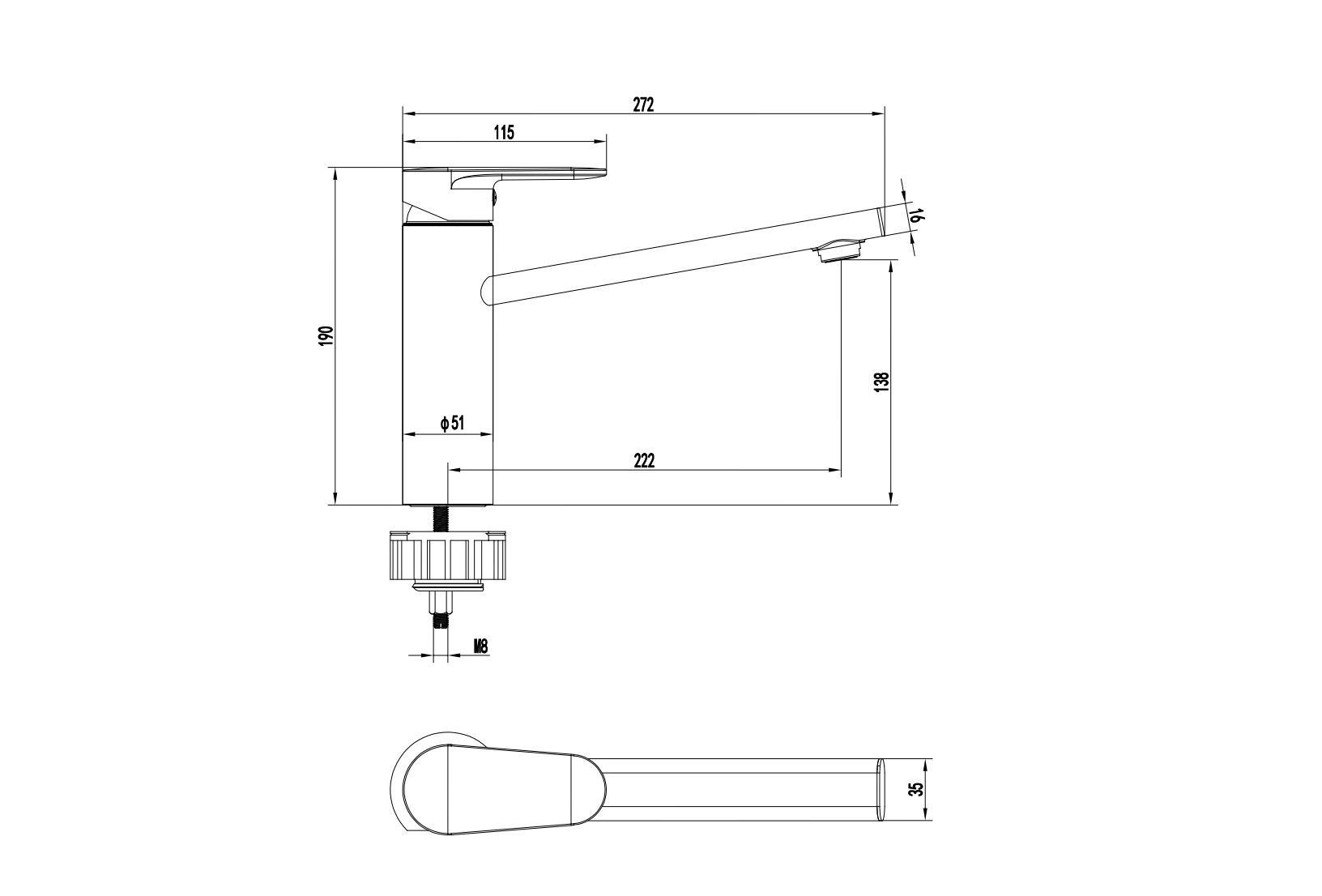 Смеситель для кухни Ника AQ1880MB Aquatek