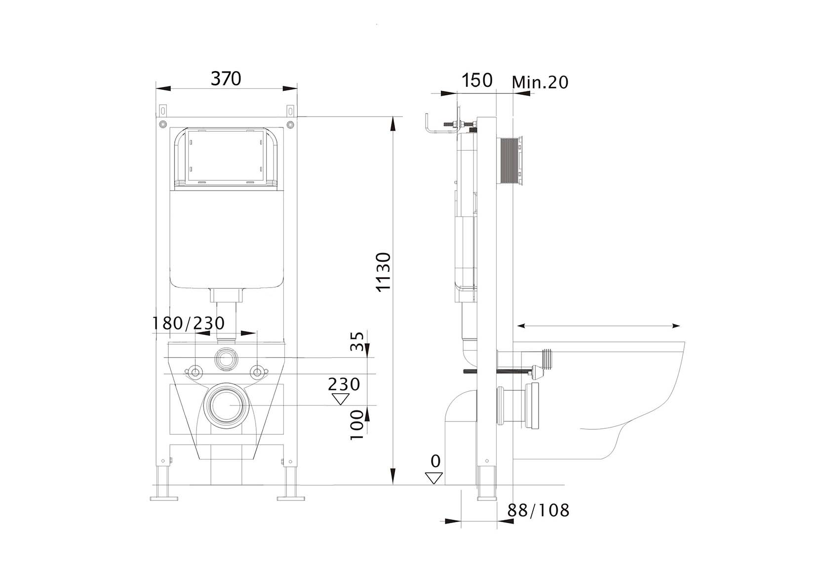 Унитаз с инсталляцией SET AQUATEK ЛИБЕРТИ-INS17-017