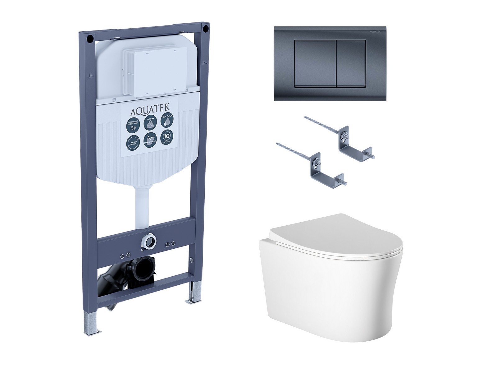 Унитаз с инсталляцией SET НИКА INS23/KDI-033