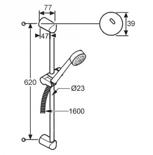 Штанга с лейкой ZENTA 6063005-00