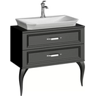 Комплект мебели (тумба + раковина La Donna), черный LA DONNA LAD0108BLK AQWELLA