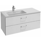 Тумба VOX для раковины с 2 выдв. ящ. изогнутая ручка левая /100/ (белый блестящий) EB2075-R1-N18