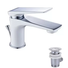 Смеситель для умывальника монолитный, хром/белый LM5906CW Lemark