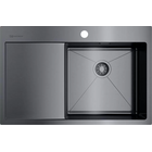 Мойка Akisame 78-GM-R нерж.сталь/вороненая сталь   Omoikiri 4973100