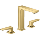 Смеситель Metropol для раковины 160, на 3 отверстия, полированное золото, HG 32515990