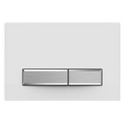 Панель смыва Slim Белая глянцевая клавиша прямоугольная, никель KDI-0000022 Aquatek