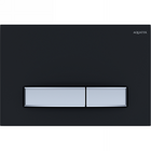 Панель смыва Slim Черный матовый (клавиша прямоугольная, хром) KDI-0000031 (009D-2) Aquatek