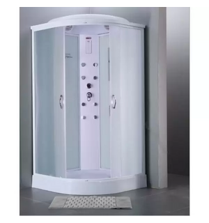 Кабина ТIMOесо витраж структурный матовый, з-ие стенки белое стекло 900x900x2150 TE-0709
