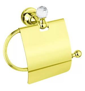 Держатель для туалетной бумаги OLIMP-TRH-03/24-Sw Swarovski под золото