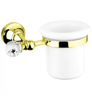 Стакан подвесной OLIMP-TUM-03/24-Sw Swarovski под золото