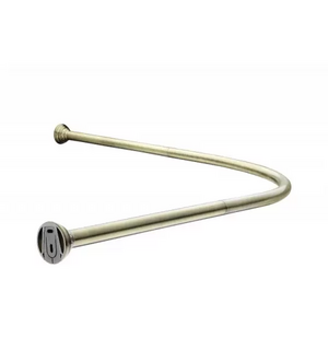 Карниз угловой для ванной с кольцами 920x920 CR-4 Bronze
