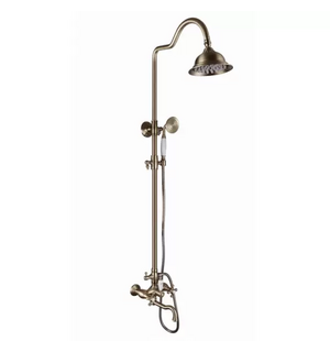 Душевая система Timo Nelson SX-1291 /02 antique с двумя рукоятками 3-х режимная с поворотным изливом TIMO