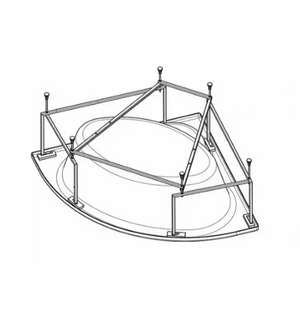 Монтажный комплект к ванне Hall Angular 150x100 (каркас+сифон) ZRU9302868