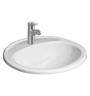 Раковина встраиваемая овальная белая 560*470 Roca Adora 327203000