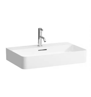 Раковина мебельная VAL 1 отверстие для смесителя 650x420x115 (белая) 8.1028.4.000.104.1