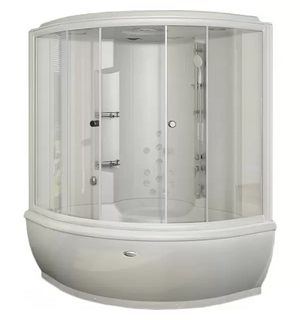 Душевой бокс КАЛИФОРНИЯ комплектация 1 с крышей сэндвич 1550х1550х2350