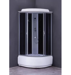 Душевая кабина CS-6690 G, 90*90*215, выс. серая, стекло 4мм, поддон 40 см 42365 Loranto