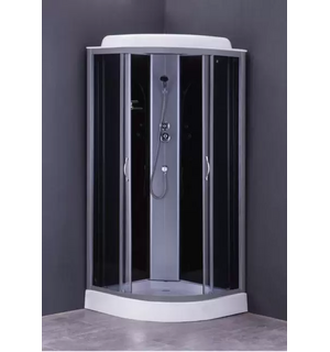 Душевая кабина CS-6691 G, 90*90*215, низ. серая, стекло 4мм, поддон 13 см 42370 Loranto
