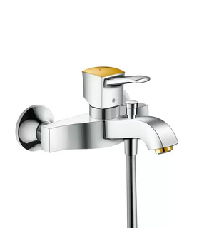 Смеситель Metropol Classic для ванны, однорычажный, ВМ, хром/под золото HANSGROHE 31340090