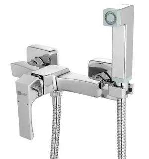 Смеситель настенный с гигиеническим душем, хром LM4518C Lemark