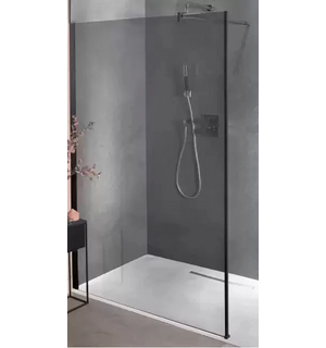 Душевая стенка  Contra Walk in 140см в черном цвете  J. Delafon E22W140-BLV