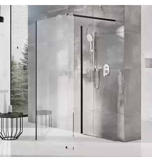 Душевая стенка ST Walk-In Corner 1100 x 800 x 2000 черный + транспарент GW1CD4300Z1  Ravak