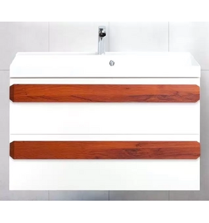 База под раковину подвесная с выкатными ящиками Bianco Lucido AURORA-800-2C-SO-BL Belbagno