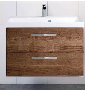 База под раковину подвесная с выкатными ящиками Rovere Tabacco AURORA-700-2C-SO-RT Belbagno