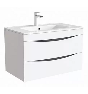 Тумба подвесная, 80 см, белая, Cloud, ID. Подходит умывальник: 0138000i28 CLO80W0i95