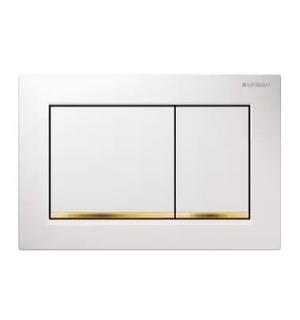 Клавиша смыва OMEGA30 (бел, зол, бел) Geberit 115.080.KK.1