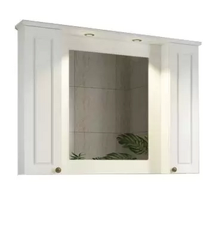 Зеркало-шкаф Палермо-120 белый Comforty