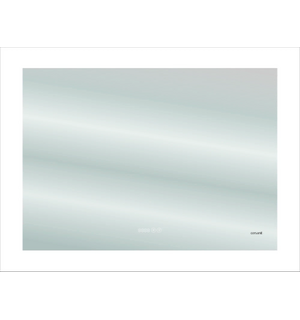 Зеркало LED 060 pro 80*60, с подсветкой, антизапотевание, часы KN-LU-LED060*80-p-Os