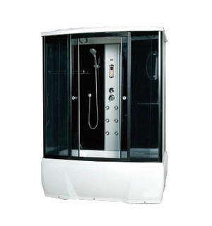 Душевая кабина CS 77-3 A 150x85x215 см черная Loranto