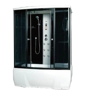 Душевая кабина CS 78-3 A 170x85x215 см черная Loranto
