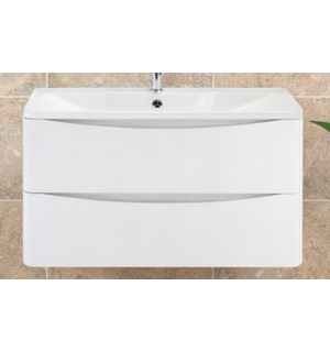 База под раковину, Bianco Lucido, 1000x455x500, ACQUA-1000-2C-SO-BL