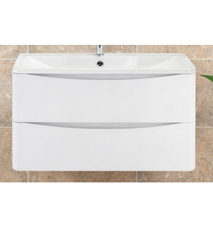 База под раковину, Bianco Lucido, 800x455x500, ACQUA-800-2C-SO-BL