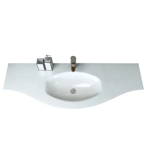 Раковина из искусственного мрамора 138x52 Bianco STING 50155