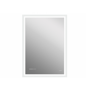 Зеркало LED 080 design pro с подсветкой часы с антизапотеванием прямоугольное KN-LU-LED080*70-p-Os