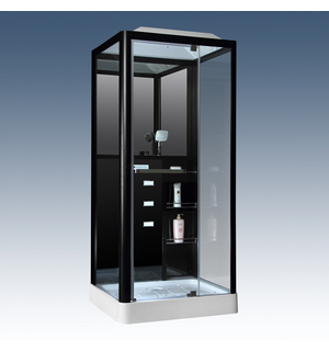 Душевая кабина CS 126-3A R 90*100*215 см черная (правая) дверь распашная /00054488/