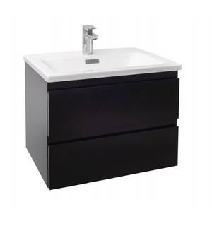 Тумба для раковины 60 см, цвет блестящий черный MADELEINE EB2052-J52