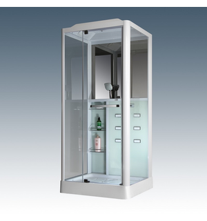Душевая кабина CS 126 L 90*100*215 см белая (левая ), дверь распашная /00054489/