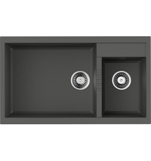 Мойка Tedori 86-2-LB-PL Tetogranit/платина/4993939
