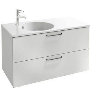 Тумба для раковины, 100 см, 2 ящика, белый, ручки хром Odeon Rive Gauche EB2524-R5-N18