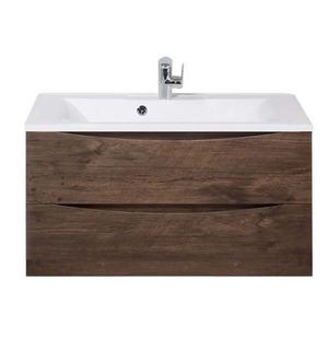 База под раковину подвесная, MARINO, Rovere Moro, 900x450x500, MARINO-900-2C-SO-RW-P