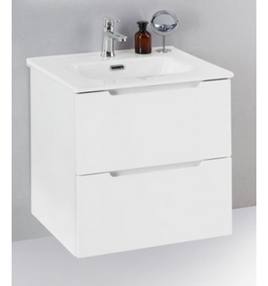 База под раковину подвесная, ETNA 39 Bianco Lucido, 600x390x500, ETNA39-600/390-2C-SO-BL-P